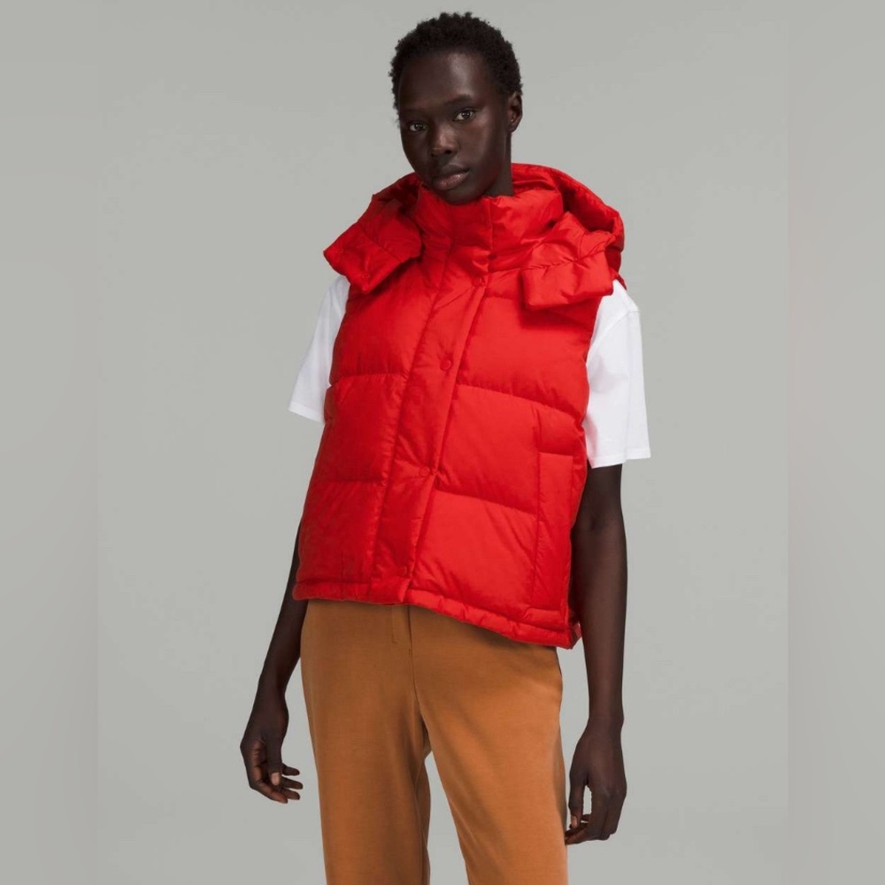 Lululemon Wunder Puff Cropped Vest Grenadine Red NWT 10